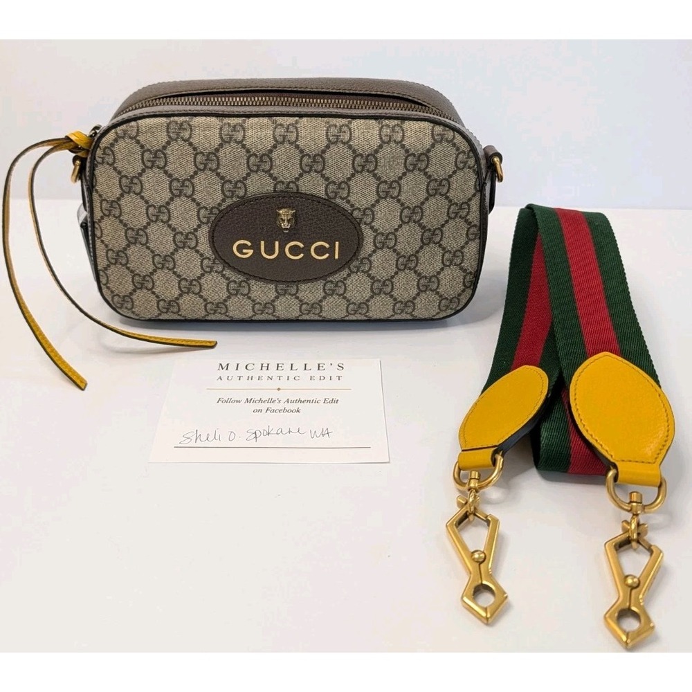 Gucci GG Vintage Neo Supreme Web Camera Crossbody Bag COA Included